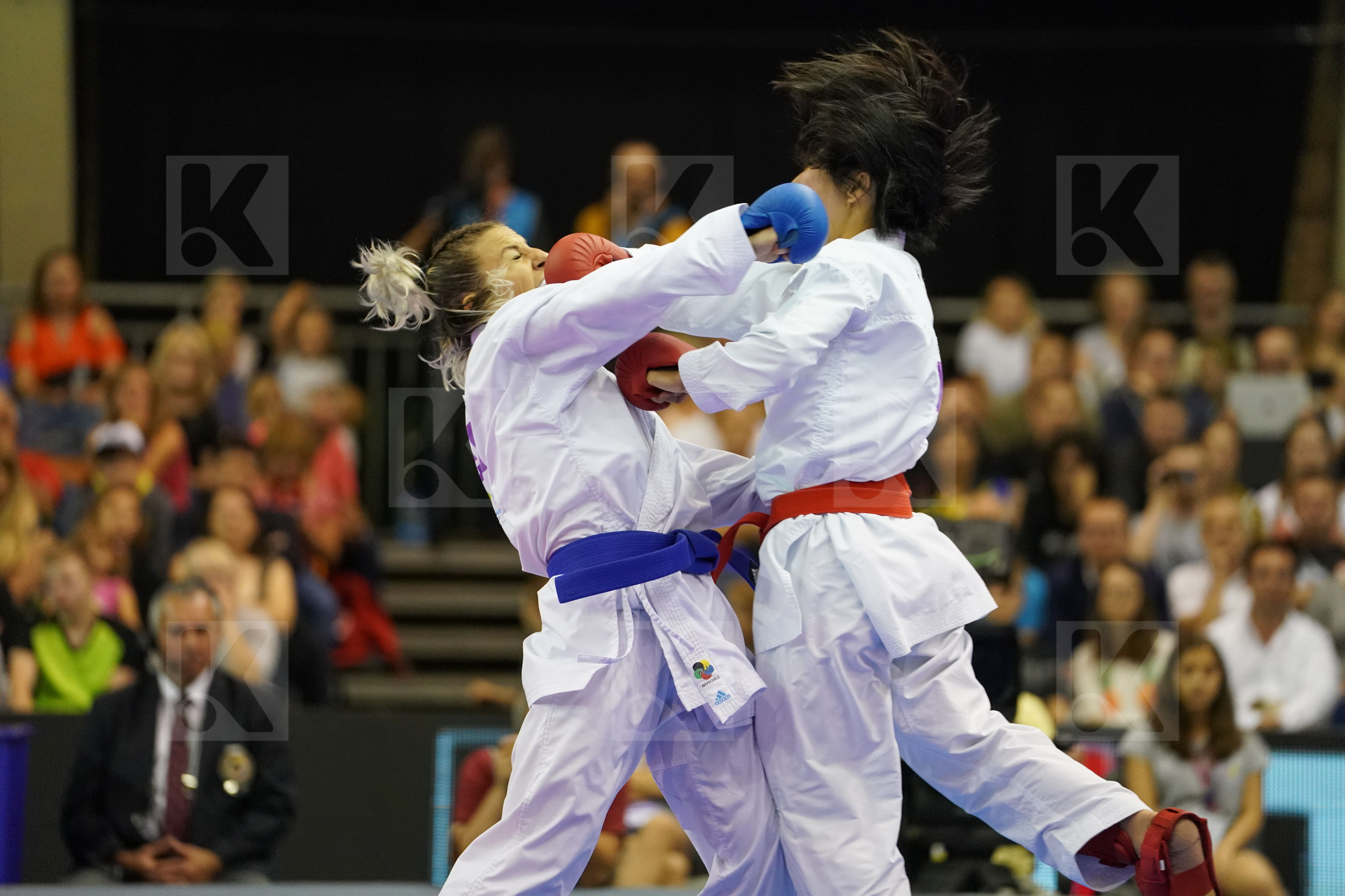 Female Kumite -50kg France Gold match Japan Miyahara Miho Recchia Alexandra